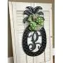 Pineapple Monogram Door Hanger Summer Pineapple Decor Monogram Pineapple Welcome Decor Pineapple Door Hanger Monogram Wedding Gift Double Door Hangers Mothers Day Gift Birthday Welcome Wreath