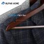 ALPHA HOME 20 Pack Wooden Hangers Premium Solid Suit Coats Pants Hangers for Gentleman - Walnut