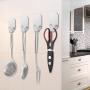 Luxspire 10PACK Self Adhesive Hook Kitchen Bathroom Wall Door 304 Stainless Steel Stick Holder Hanger Brushed Finish