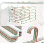 10PC Random Color 5 Layers Non-Slip Multifunctional Clothes Hangers Pants Storage Hangers Cloth Rack Multilayer Scarf Tie Rack Hanger Decoration