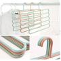 10PC Random Color 5 Layers Non-Slip Multifunctional Clothes Hangers Pants Storage Hangers Cloth Rack Multilayer Scarf Tie Rack Hanger Decoration