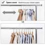 SONGMICS Pack of 50 Coat Hangers, Heavy Duty Plastic Hangers with Non-Slip Design, Space-Saving Clothes Hangers, 0.2-Inch Thickness, 360° Swivel Hook, 16.5 Inches Wide, Black UCRP20BK50