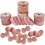 Pengpet Cedar Rings Balls for Clothes Storage, Cedar Rounds Disks Blocks for Closets, Drawers, Hangers, Cupboard and Garment Bags, 24 Cedar Rings and 30 Cedar Balls