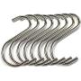 Maxgoods 3.54 10PCS Home Storage Utility S Shaped Hooks Stainless Steel Metal Hangers Hanging Hooks for Kitchen, Work Shop, Bathroom, Garden,Bedroom (Silver, 10PCS)