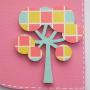 Hand painted and decorated plywood door hanger
