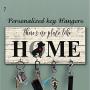 Personalized key holder and Dog Leash hanger for wall, Dog lovers Key Hanger, Housewarming Gift, Dog lovers Gift, Wall Key Rack,Housewarming Gift, Dog Leash Hook, HOME Pet Decor, Personalized Sign