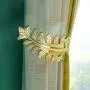 EUGNN 1Pair Vintage Big Leaf Curtain Drapery Tiebacks Curtain Hook Drapery Holdbacks Drapes Linen Holder U Shape Wall Towel Cloth Coat Hook Hanger(Red Bronze)