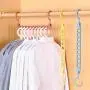 LARRY-X 9 Holes Magic Hangers with Double Hook 360 Degree Rotatable Home Hanging Clothes Hanger Space Saving Wardrobe Hangers