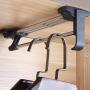 ZJchao Heavy Duty Retractable Closet Pull Out Rod Wardrobe Clothes Hanger Rail Towel Ideal for Closet Organizer Polished Chrome (30cm/ 11.8 Inches)