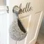 Dorm Decor/Small Hanging Basket/Door Knob Basket/Front Door Decor/Unique Gifts/Crochet Toy Storage Basket/Door Hanger