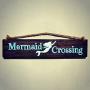 Mermaid Crossing Wood Sign - Rustic Wall Decor With Rope Hanger - Mermaid Decor for Home