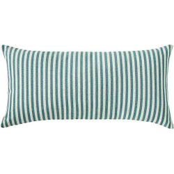 Ravenna Home Casual Striped Throw Pillow, 24 x 12 Inch, Teal