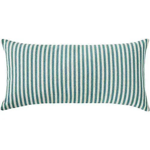 Ravenna Home Casual Striped Throw Pillow, 24 x 12 Inch, Teal