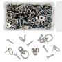 Genie Crafts 100-Pack 1 Inch Metal D Ring Picture Hangers with Screws