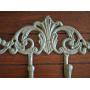 Farmhouse Style Entrance Hook Rack, Bathroom Towel Hanger, Sage Green or Pick Color, Handpainted Cast Iron