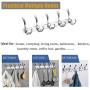 BESy Wall Mounted Coat Hooks Self Adhesive Clothes Robe Hat Rack Rail with 15 Hooks for Bathroom Kitchen Office, Drill Free with Glue or Wall Mount with Screws, Chrome Plated, 2 Packs