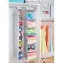 mDesign Soft Stackable Fabric Closet Storage Organizer Holder Boxes - Clear Window, Attached Hinged Lid, for Child/Kids Room, Nursery, Playroom - Polka Dot Print - Large - Gray with White Dots mDesign Soft Stackable Fabric Closet Storage Organizer Holder Boxes - Clear Window, Attached Hinged Lid, for Child/Kids Room, Nursery, Playroom - Polka Dot Print - Large - Gray with White Dots
