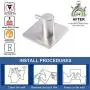 Adhesive Hooks Heavy Duty Wall Hooks Waterproof Stainless Steel Hooks for Hanging Coat, Hat,Towel Robe Hook Rack Wall Mount- Bathroom and Bedroom 4-Packs Adhesive Hooks Heavy Duty Wall Hooks Waterproof Stainless Steel Hooks for Hanging Coat, Hat,Towel Robe Hook Rack Wall Mount- Bathroom and Bedroom 4-Packs
