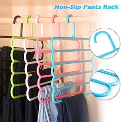 High-tech type Pants Hangers Holders Multifunction Trousers Hanger Storage Rack Clothes Hanger Non Slip,B2