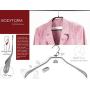 Mawa by Reston Lloyd BodyForm Series Non-Slip Space-Saving Extra Wide Clothes Hanger For Jackets, Suits & Coats, Style 46/L , Set of 6, Black