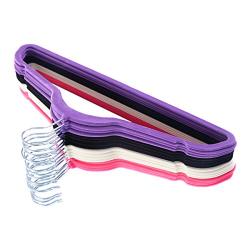 NEW 60PCS Non Slip Velvet Clothes Suit/Shirt/Pants Hangers White, Black, Purple,Red