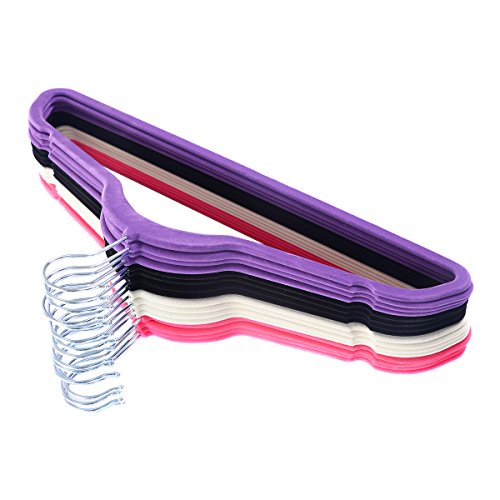 NEW 60PCS Non Slip Velvet Clothes Suit/Shirt/Pants Hangers White, Black, Purple,Red NEW 60PCS Non Slip Velvet Clothes Suit/Shirt/Pants Hangers White, Black, Purple,Red