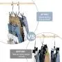 HOUSE DAY Skirt Hangers 4 Tier Skirt Hangers with Clips,3 Pack Space Saving Pants Hangers,Multi Slack Skirt Hanger Metal Trouser Clip Hangers for Slack,Trouser,Jeans,Towels HOUSE DAY Skirt Hangers 4 Tier Skirt Hangers with Clips,3 Pack Space Saving Pants Hangers,Multi Slack Skirt Hanger Metal Trouser Clip Hangers for Slack,Trouser,Jeans,Towels