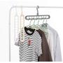 Wardrobe Space Saving Organizer Storage Rack Buckle Anti-Slip Hanger 9 Hole Multilayer Windproof Clothes Hanger Fixed Holder 10pcs Random Color