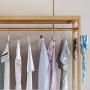 Floor Simple and Modern Bamboo Creative Hanger Simple Living Room Clothes Rack (Color : Primary Color, Size : 70cm)