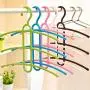 Multi Layers Clothes Hanger Fishbone Type Clothing Towel Storage Rack Closet Wardrobe Space Saver Hanging Rack,Pink,38.5 x 36 cm