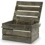 The Lucky Clover Trading Antique Wood Crate Storage Boxes with Swing Lid, 11", Natural The Lucky Clover Trading Antique Wood Crate Storage Boxes with Swing Lid, 11", Natural