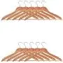 Milwerks Natural Cedar Wooden Clothes Hangers, 12 Pack - 17.5 Inch Wide Premium Heavy-Duty Wood Hanger with Notches and Non-Slip Pants Bar - Strong 360-Degree Swivel Chrome Hook