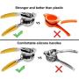 Сitrus Juicer & Lemon Squeezer Premium/Stainless Steel 18/10, Lime Juicer Handheld with Silicone Handles and Mini Sprayer