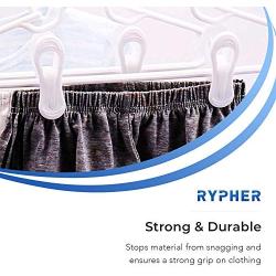 RYPHER New Plastic Hanger Clips, 20 Pack Hanger Clips for Plastic Hangers [Laundry Clips] Clothes Clips for Use with Plastic Clothes Hangers. Made in The USA with 100% Fully Recyclable Plastics.