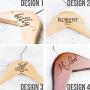 9 Personalized, Engraved Wedding Dress Hangers by Left Coast Original