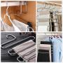 VIVOHOME 8 Pack Pants Hangers S-Shape Trousers Hangers Stainless Steel Clothes Hangers Space Saving for Pants Jeans Towels Scarfs