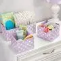 mDesign Soft Stackable Fabric Closet Storage Organizer Holder Boxes - Clear Window, Attached Lid, for Child/Kids Room, Nursery - Polka Dot Print - Set of 12 - Light Purple/White mDesign Soft Stackable Fabric Closet Storage Organizer Holder Boxes - Clear Window, Attached Lid, for Child/Kids Room, Nursery - Polka Dot Print - Set of 12 - Light Purple/White