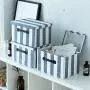 Storage Bins Decorative Storage Boxes Organizer Bins with Lids Handles for Home Fabric Bins Memory Boxes with Lid Empty Gift Basket for Toys(14.5 x 10 x 8.3 Inch,3-Pack)