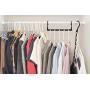 HOUSE DAY Black Magic Hangers Space Saving Clothes Hangers Organizer Smart Closet Space Saver Pack of 16 with Sturdy Plastic for Heavy Clothes (Renewed)