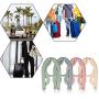 Bluecell 8pcs Travel Hangers - Portable Thicken Folding Clothes Hangers Foldable Non-Slip Clothes Drying Racks for Home Travel Vacation Business Trip (Nordic Style)