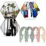 Bluecell 8pcs Travel Hangers - Portable Thicken Folding Clothes Hangers Foldable Non-Slip Clothes Drying Racks for Home Travel Vacation Business Trip (Nordic Style)