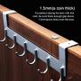 ACMETOP Over The Door Hook Hanger, Heavy-Duty Organizer for Coat, Towel, Bag, Robe - 6 Hooks, Aluminum, Matte Finish (Gray)