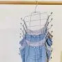 MEIYIN Foldable Underwear Hanger, Stainless Steel Laundry Sock Drying Rack Clothes Hanger for Drying Towels, Bras, Baby Clothes
