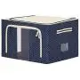 JJMG Stackable Storage Boxes Polka Dots Oxford Cloth Steel Frame Shelf Quilt Clothing Blanket Pillow Shoe Holder Container Organizer See-through Window double zipper Folding - Dark Blue (2 pack x 66L) JJMG Stackable Storage Boxes Polka Dots Oxford Cloth Steel Frame Shelf Quilt Clothing Blanket Pillow Shoe Holder Container Organizer See-through Window double zipper Folding - Dark Blue (2 pack x 66L)