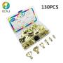 ECKJ Picture Hangers 130Pcs Premium Picture Hanging Kit Heavy Duty Picture Photo Frame Hooks for Wall Mounting with Nails Picture Wall Hangers Holds 10-100 lbs
