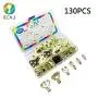 ECKJ Picture Hangers 130Pcs Premium Picture Hanging Kit Heavy Duty Picture Photo Frame Hooks for Wall Mounting with Nails Picture Wall Hangers Holds 10-100 lbs