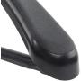 HANGERWORLD 5 Black 17.8inch Plastic Coat Clothes Garment Pant Skirt Bar Hangers 1.96inch Shoulder Support