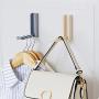 TRENTON Folding Hook Door Back Space Saver Clothes Hanger Rack for Bathroom Bedroom Wall (Beige)