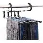 5pcs Random Color Portable Clothes Hangers Pants Rack Scarf Tie Stainless Steel Space Saver Trousers Storage Drying Hanger 5pcs Random Color Portable Clothes Hangers Pants Rack Scarf Tie Stainless Steel Space Saver Trousers Storage Drying Hanger