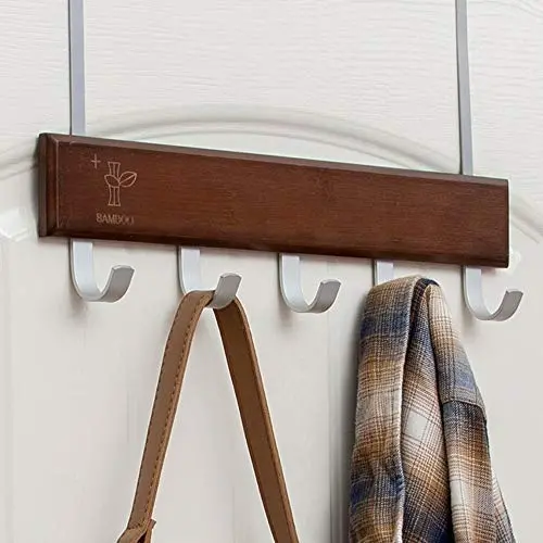 Over The Door Storage Rack, Heavy-Duty Organizer Hooks Hanger for Clothes, Coats, Hats, Towel, Bag, Robe (Brown) Over The Door Storage Rack, Heavy-Duty Organizer Hooks Hanger for Clothes, Coats, Hats, Towel, Bag, Robe (Brown)